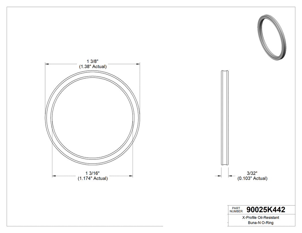 Technical drawing - 90025K442